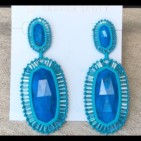 KENDRA SCOTT Kaki statement earrings in matte - Picture 5 of 7